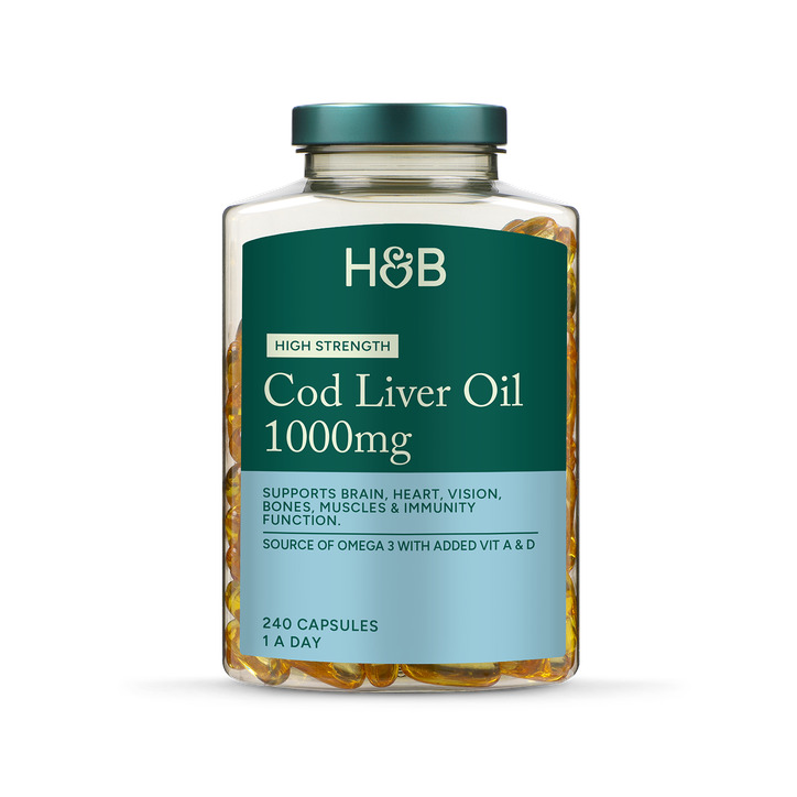 Holland & Barrett Pure Cod Liver Oil 1000mg 240 Capsules